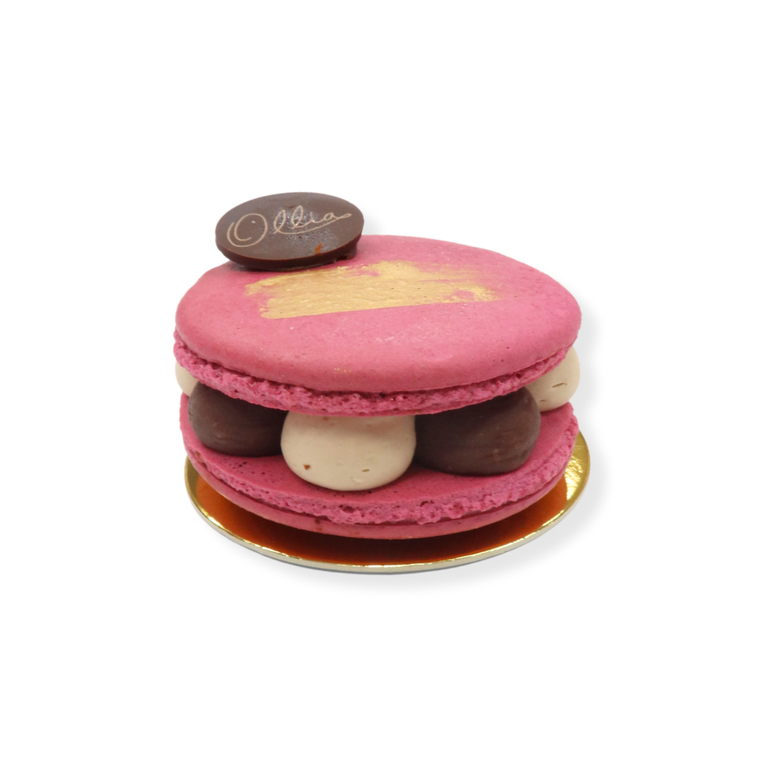 Dark Chocolate Praline Macaron Mini Cake
