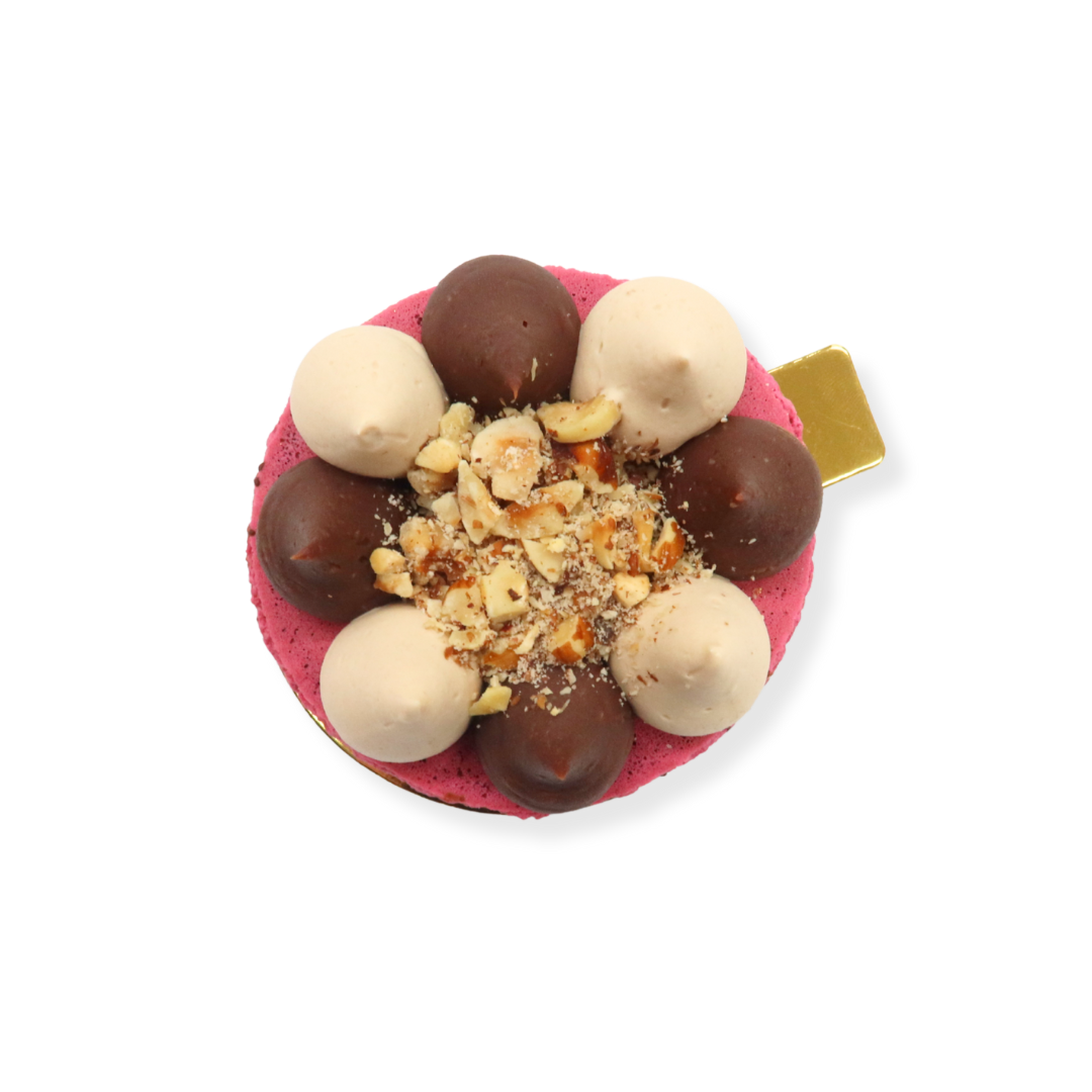 Dark Chocolate Praline Macaron Mini Cake