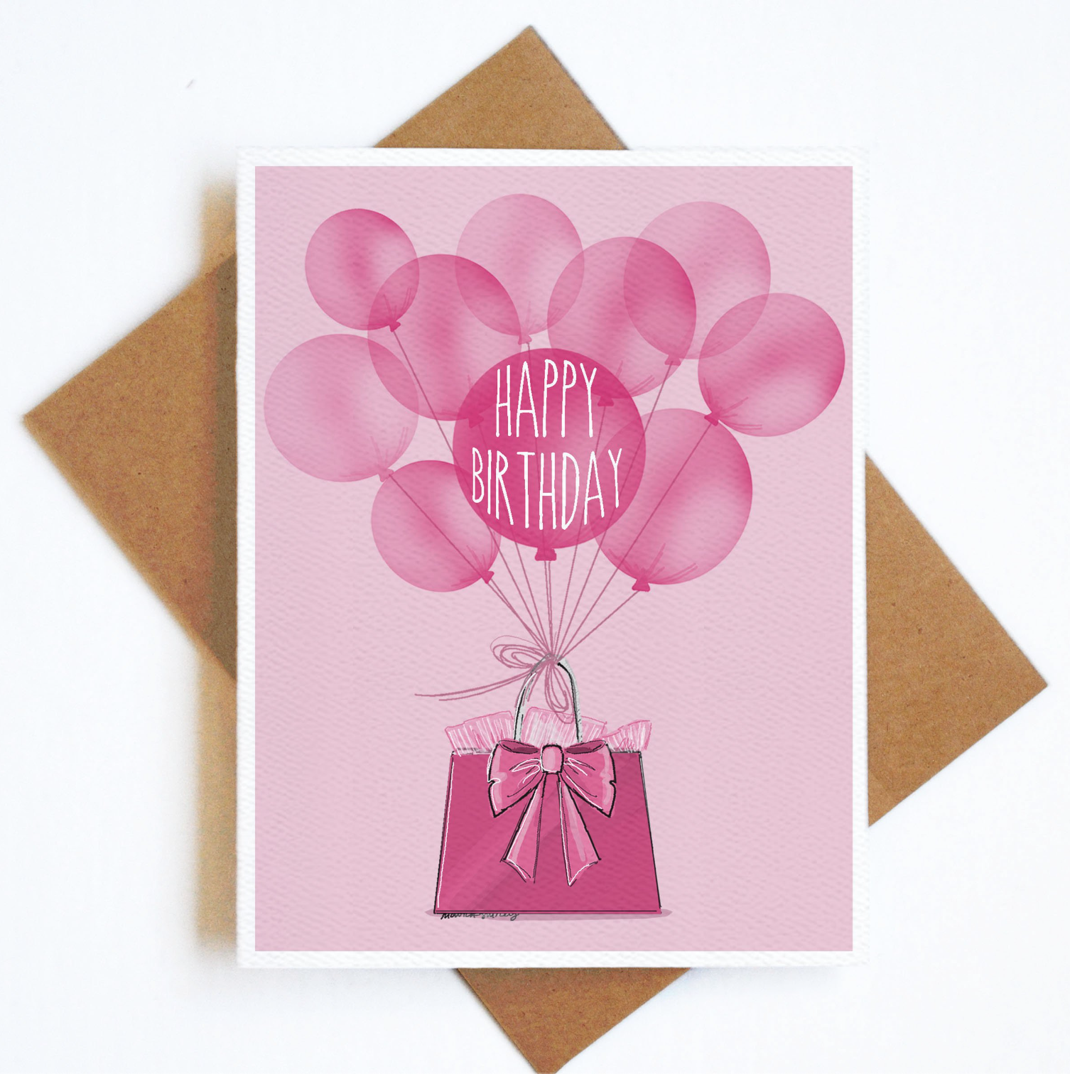 Balloon Bag card happy birthday