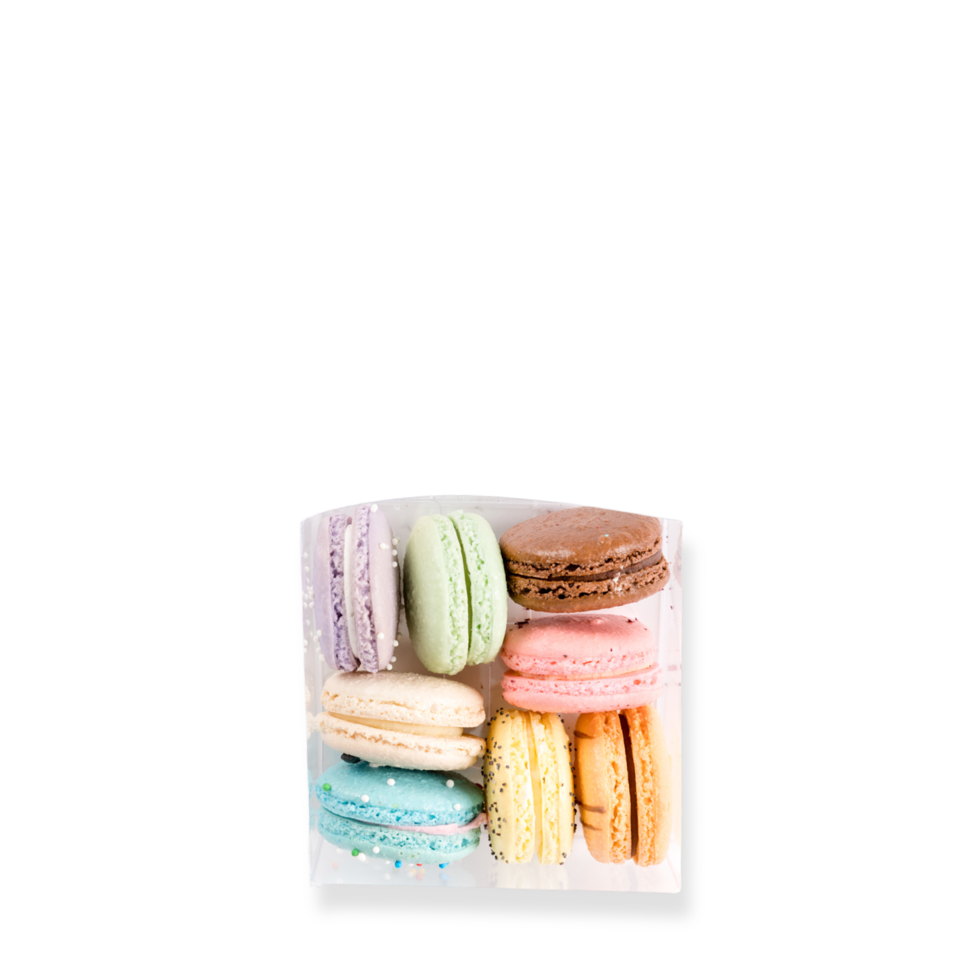 Clear box for 8 macarons