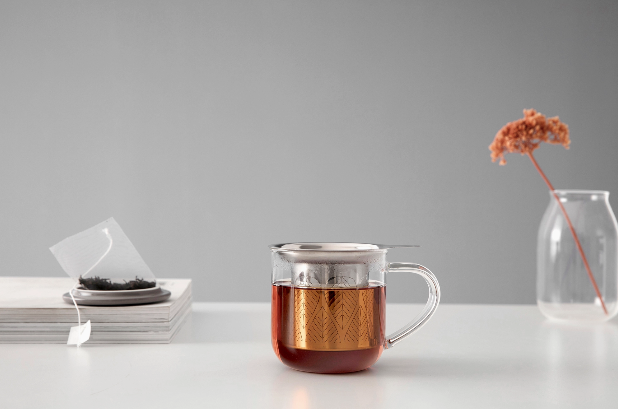Minima Eva Glass Mug & Porcelain Lid w/ Infuser - VIVA 2