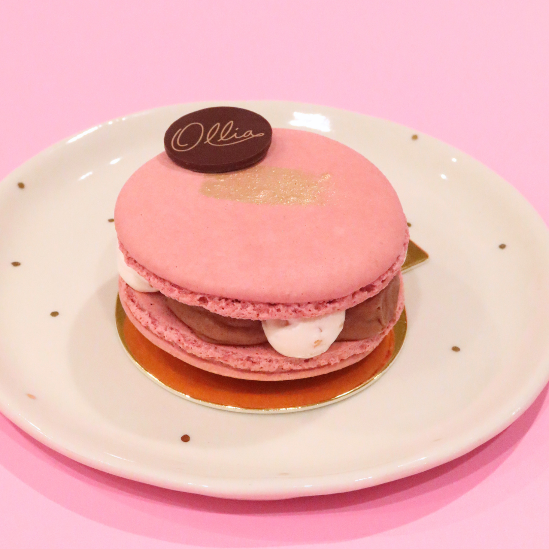 Chocolate Almond Mousse Macaron Mini Cake