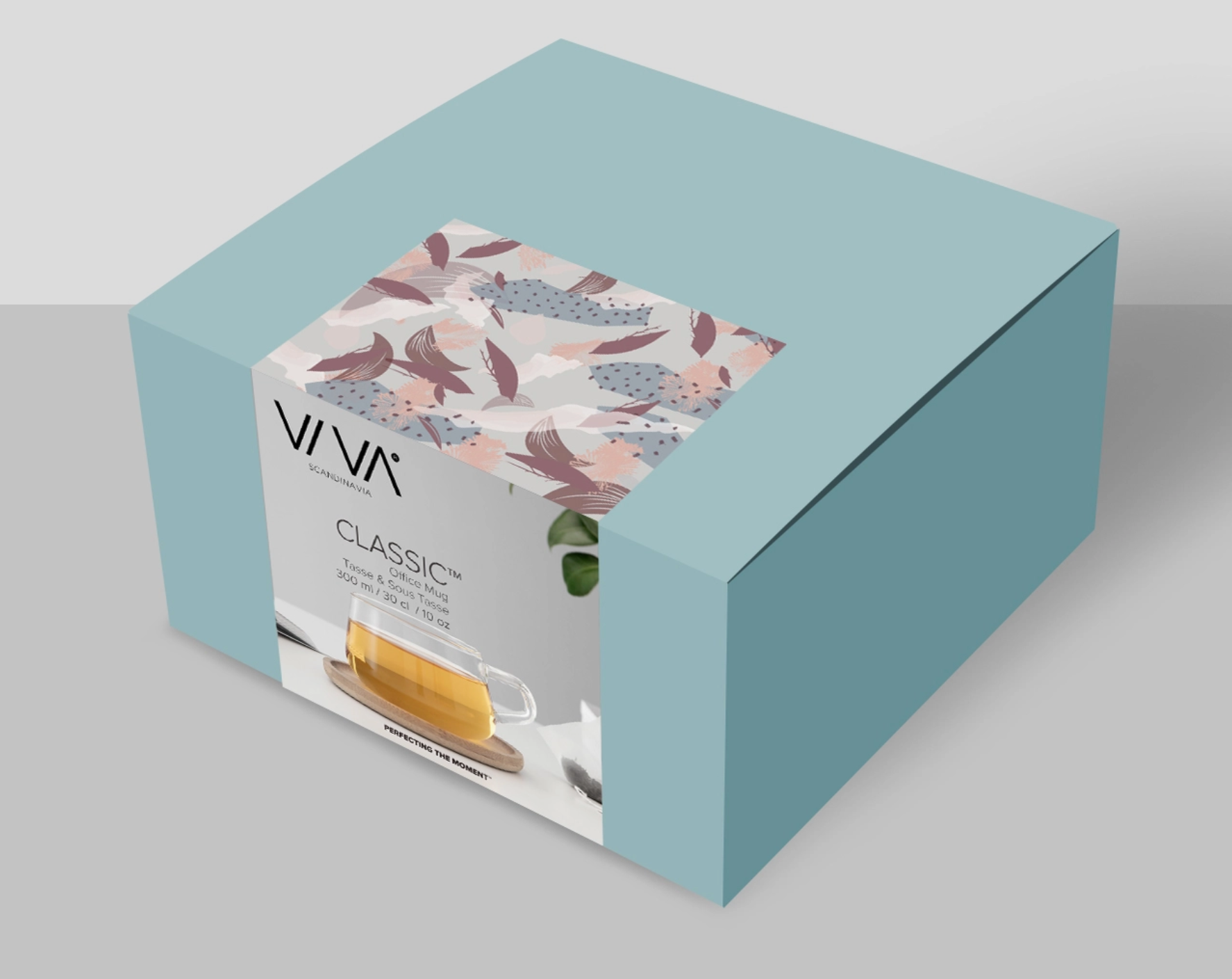 Classic™ Glass Cup & Wood Saucer Set - VIVA