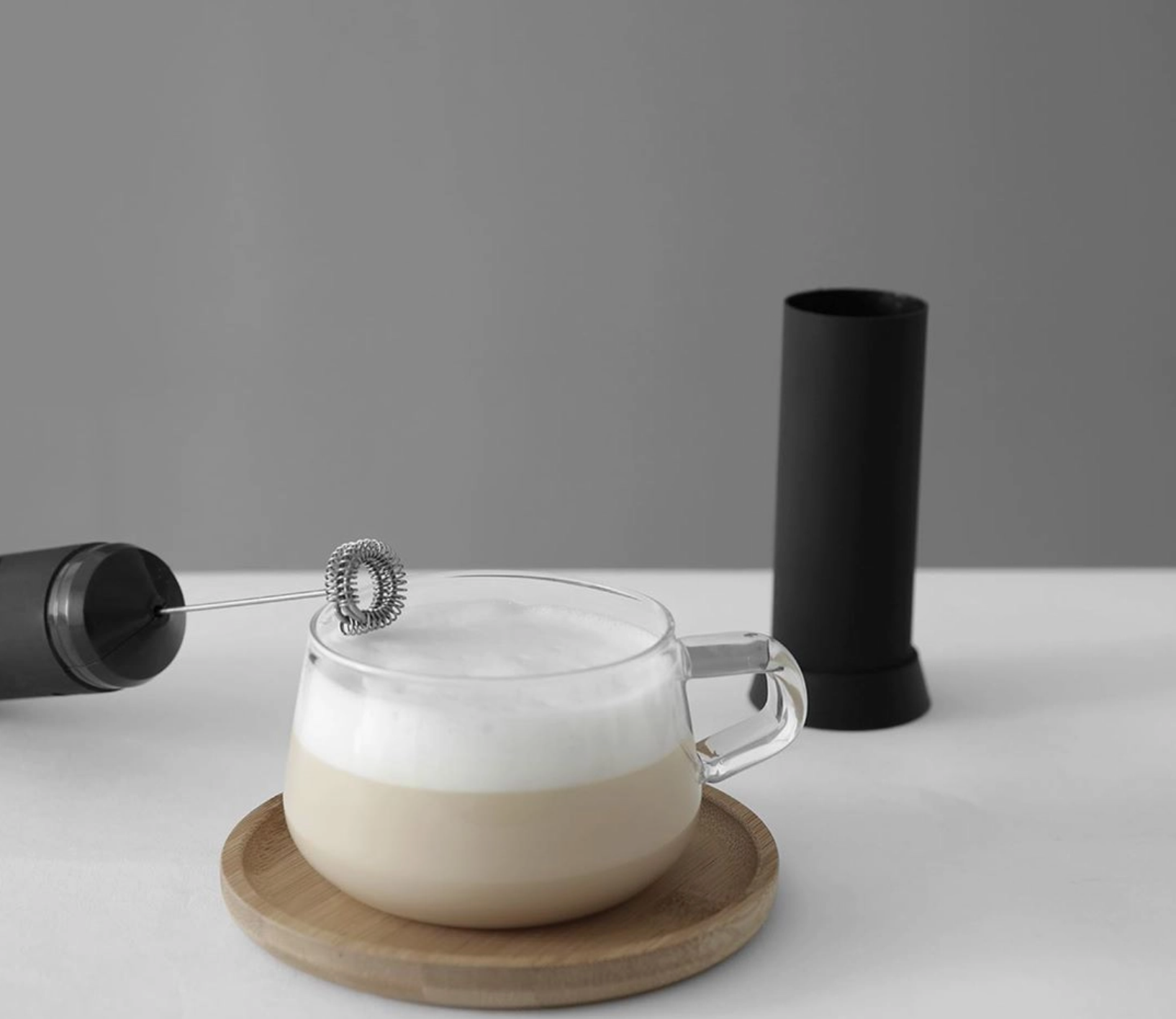 Classic™ Glass Cup & Wood Saucer Set - VIVA