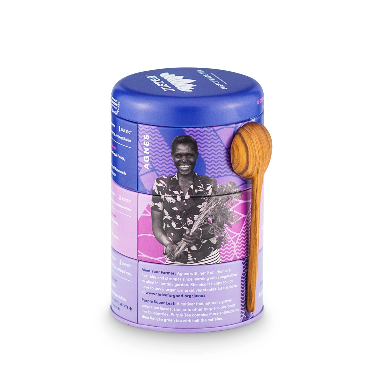 Purple Tea Trio Tin & Spoon - JusTea