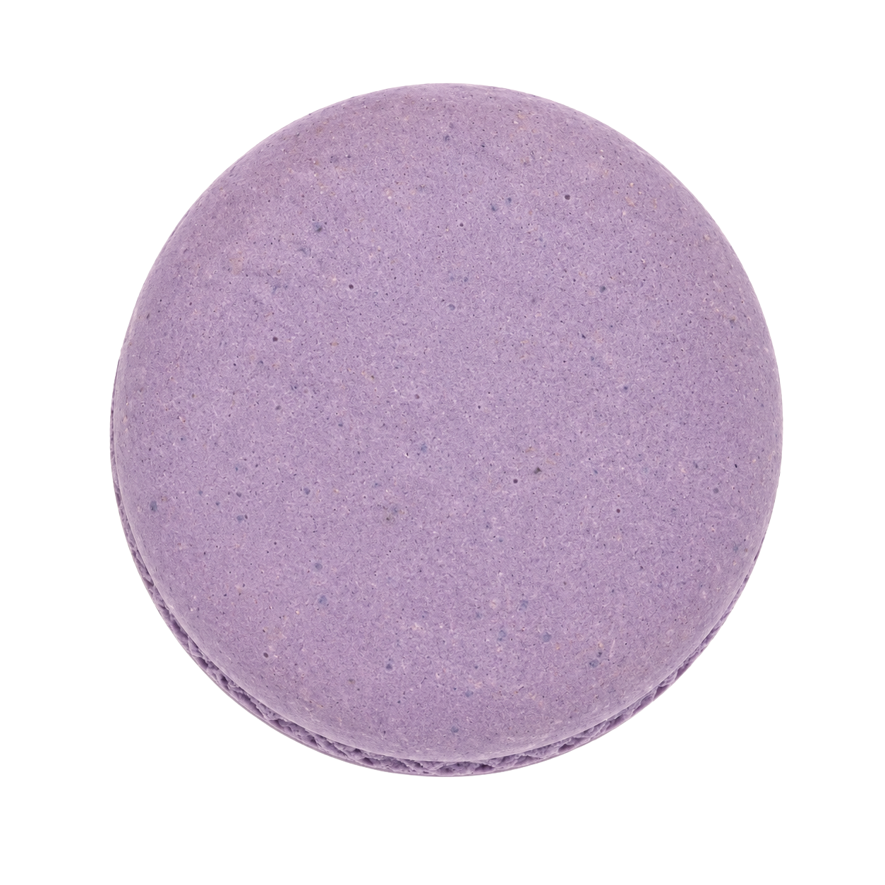 Purple macaron on a white background