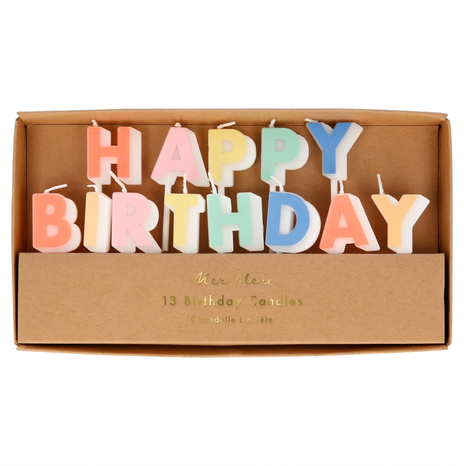 meri meri happy birthday colourful candles