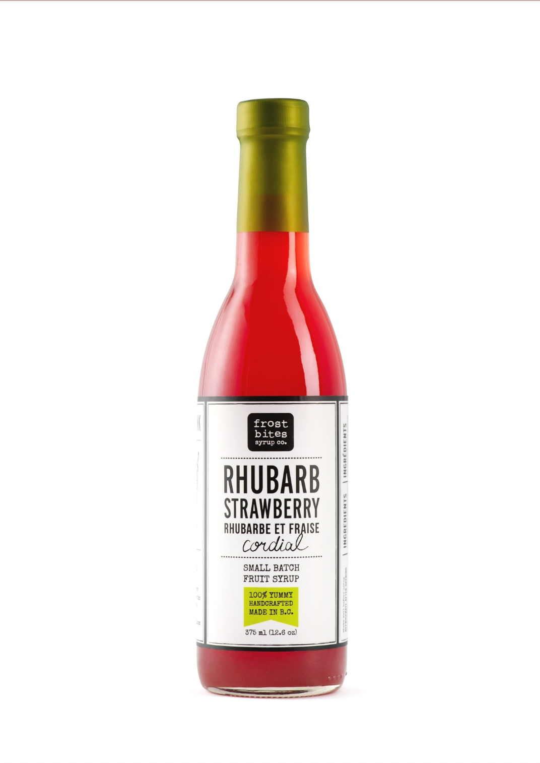 rhubard strawberry frostbite syrups