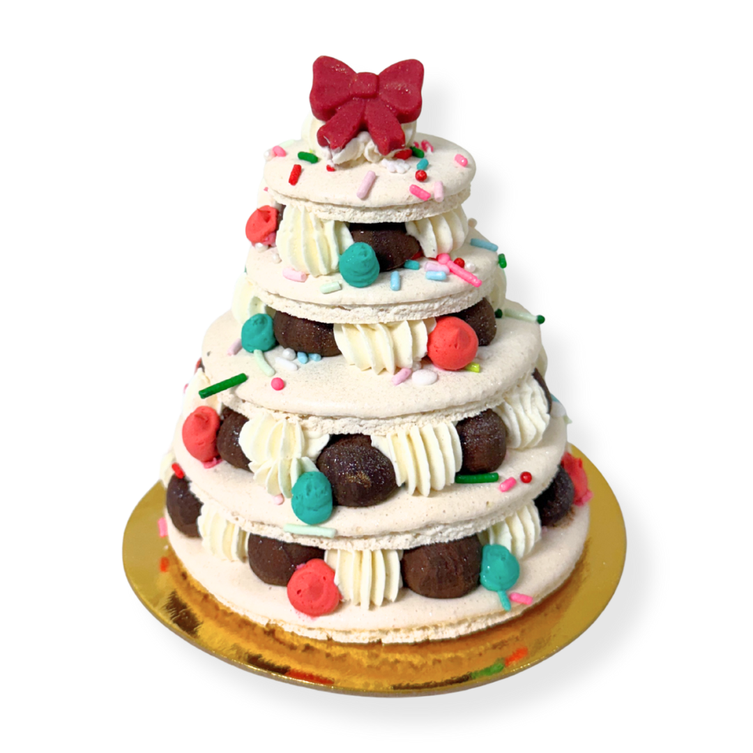 Holiday Tree Macaron Cake