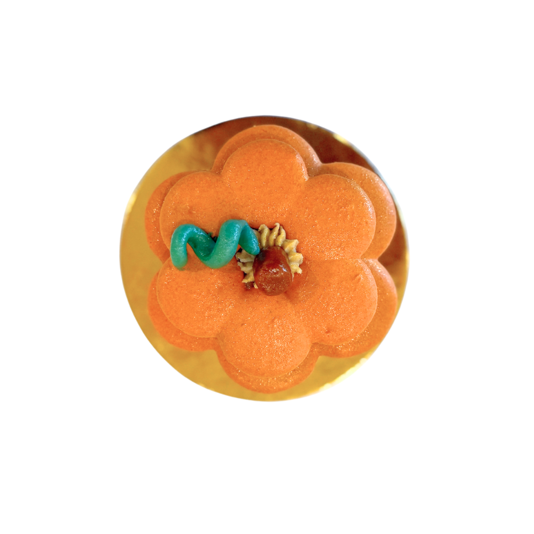 4” Tiered Pumpkin Macaron Cake