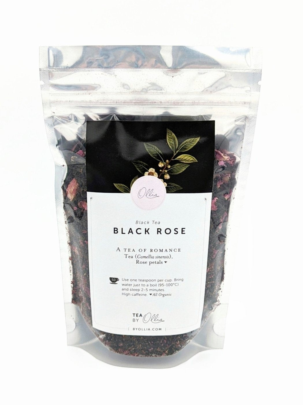 Black rose tea pouch