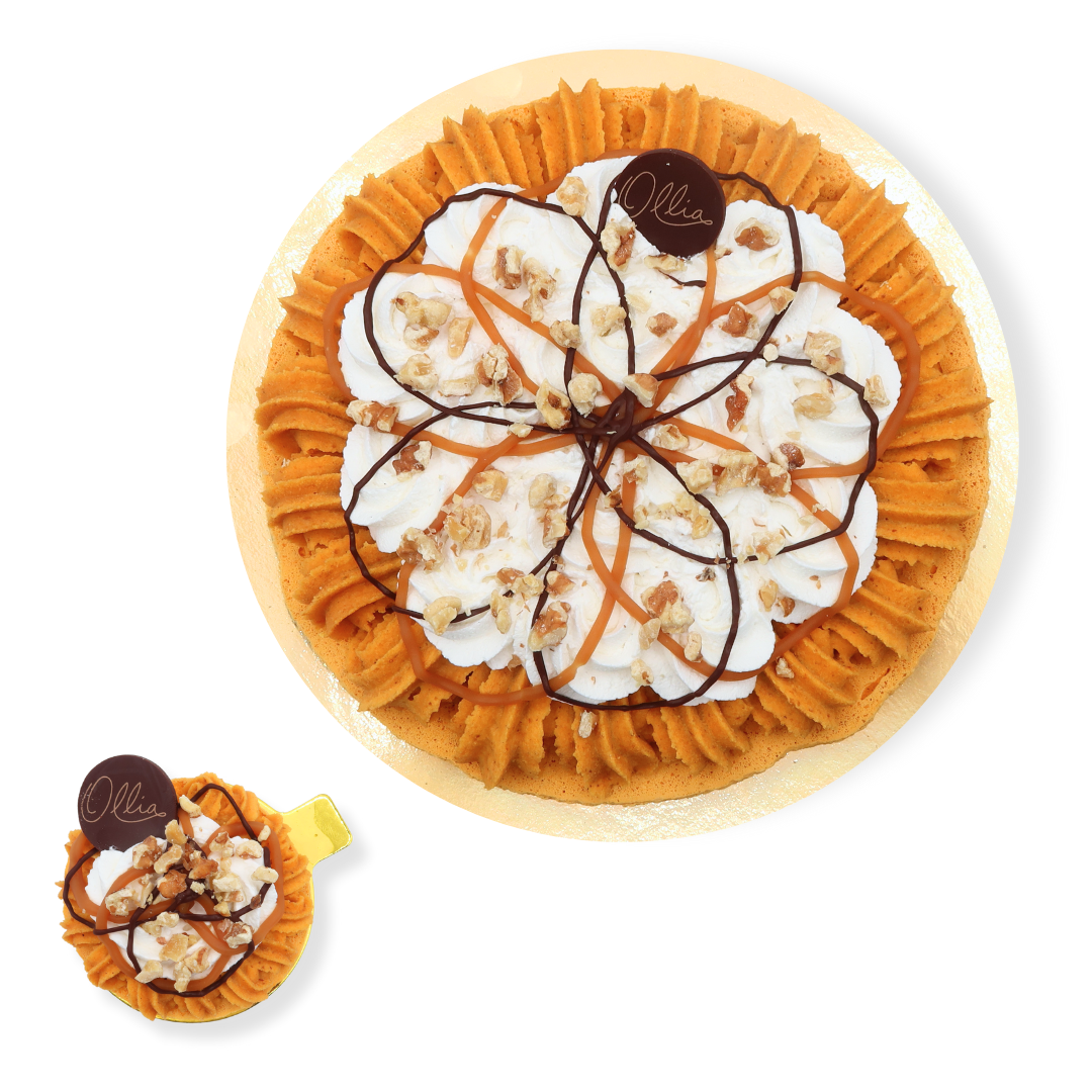 Caramel Pumpkin Pie Macaron Cake