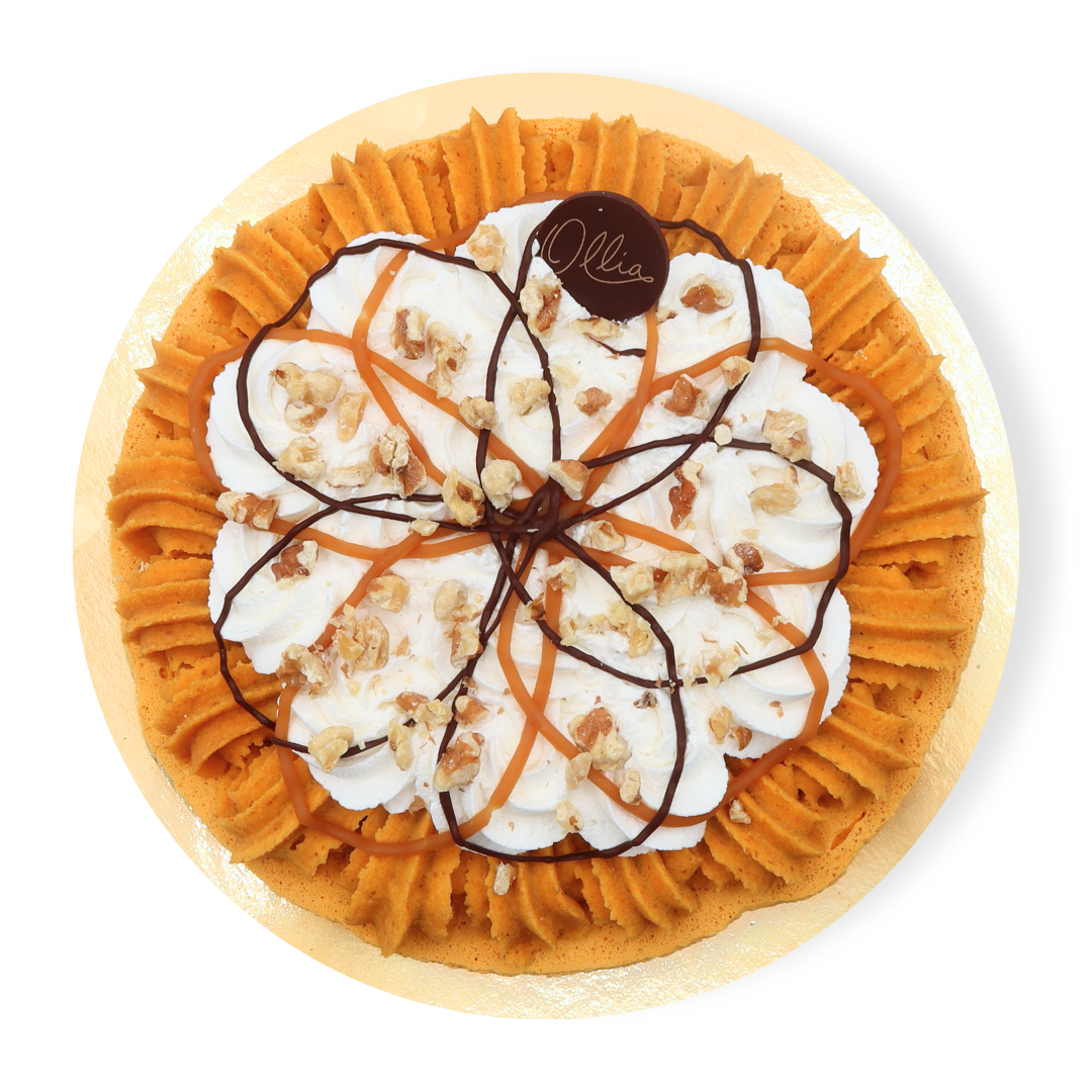 Caramel Pumpkin Pie Macaron Cake