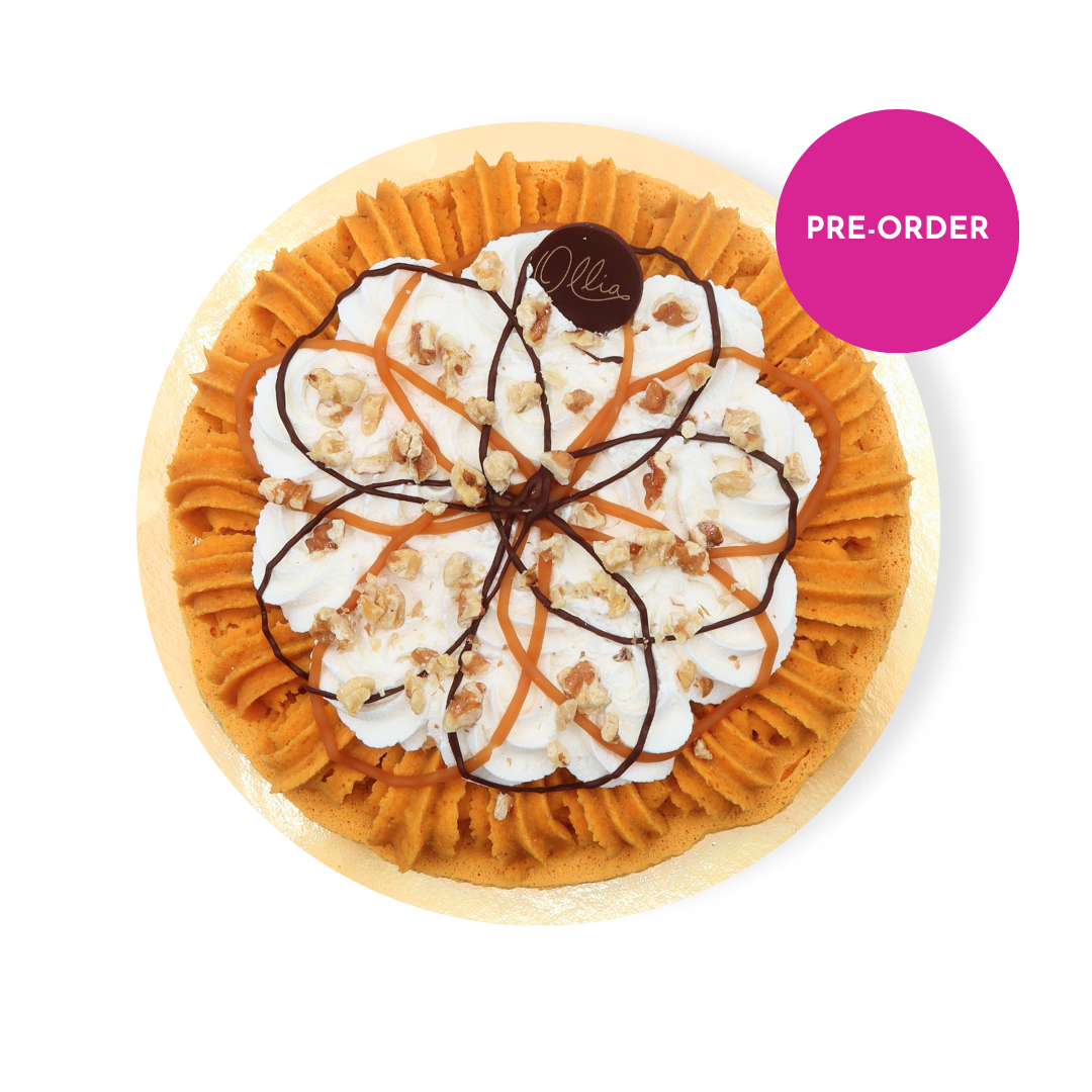 PRE-ORDER: Large Caramel Pumpkin Macaron Cake