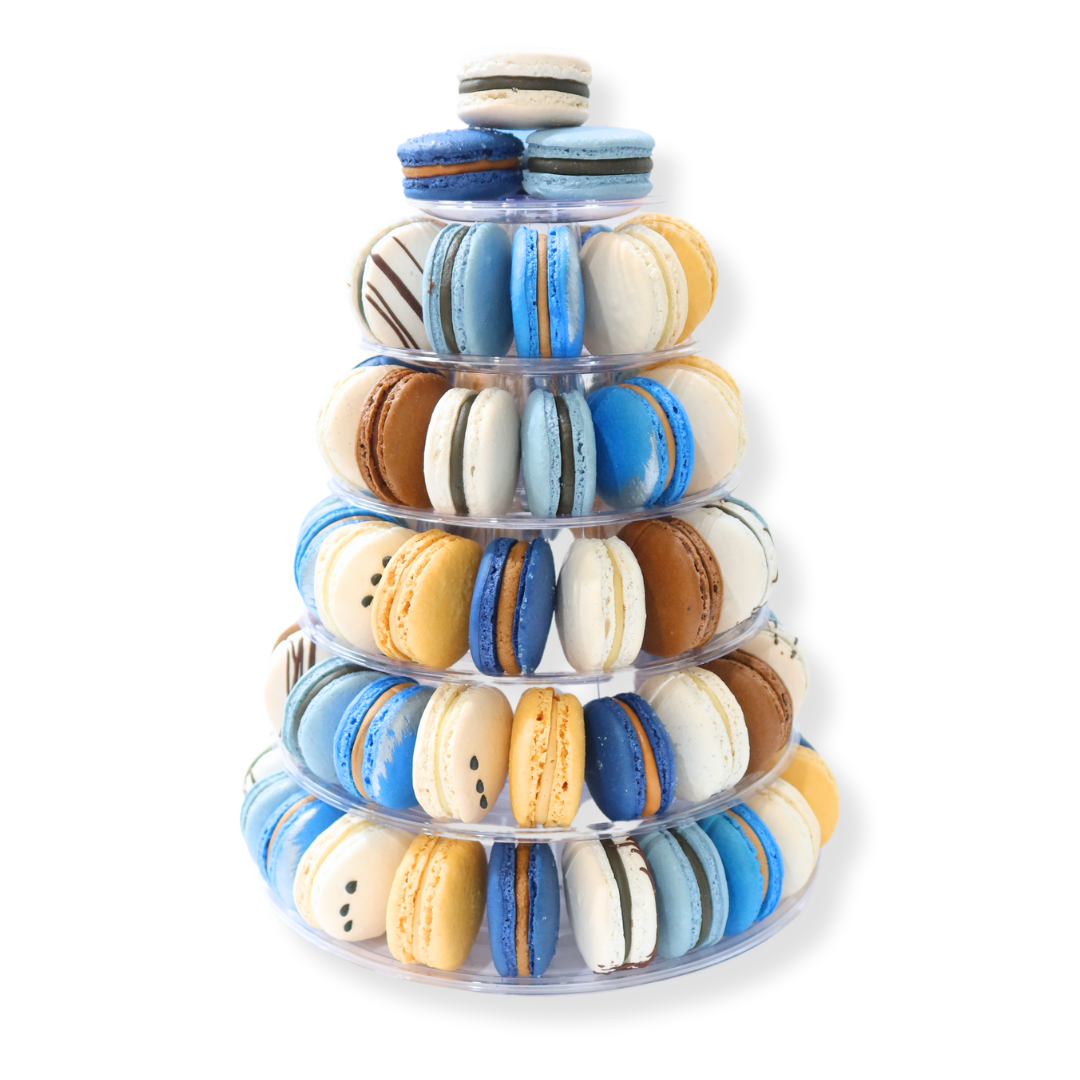 Holiday Macaron Towers