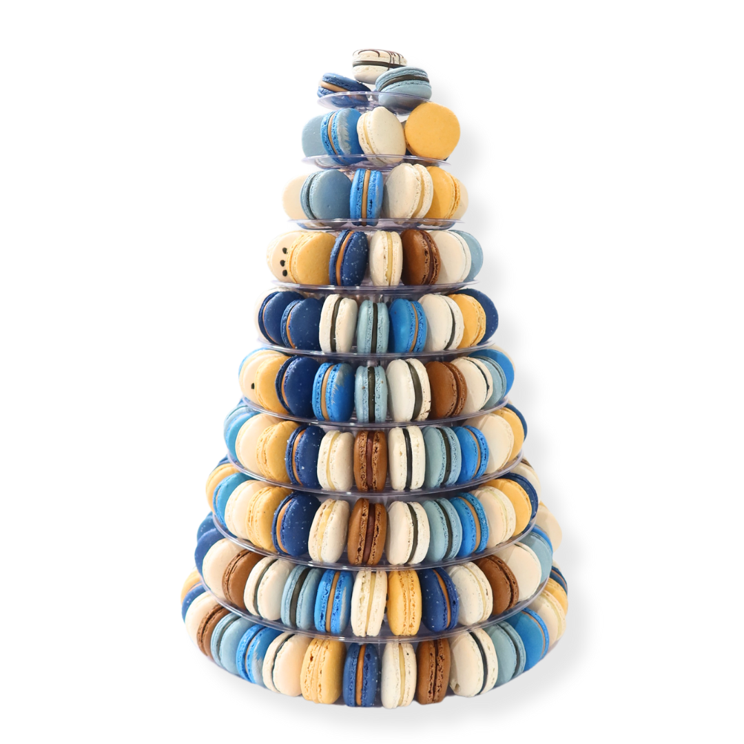 Holiday Macaron Towers