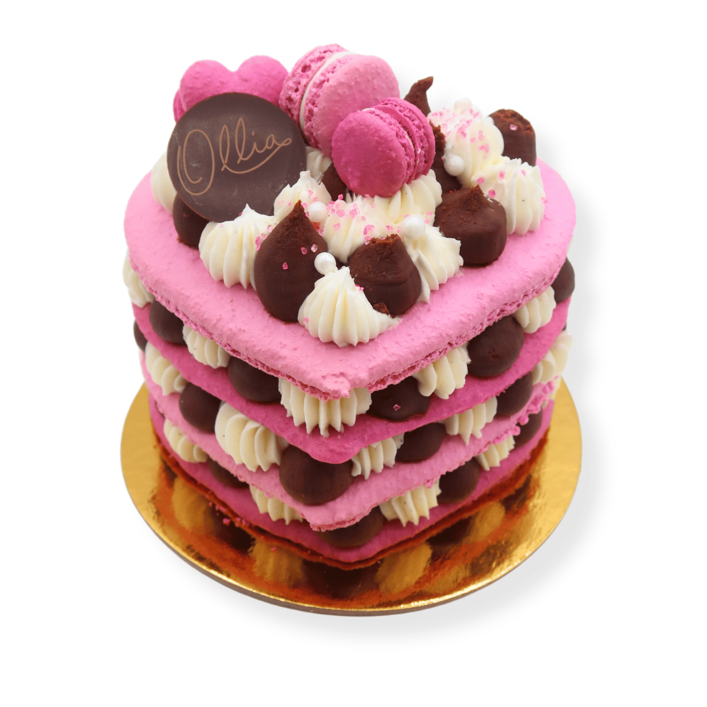 PRE-ORDER: Tiered Heart Macaron Cake