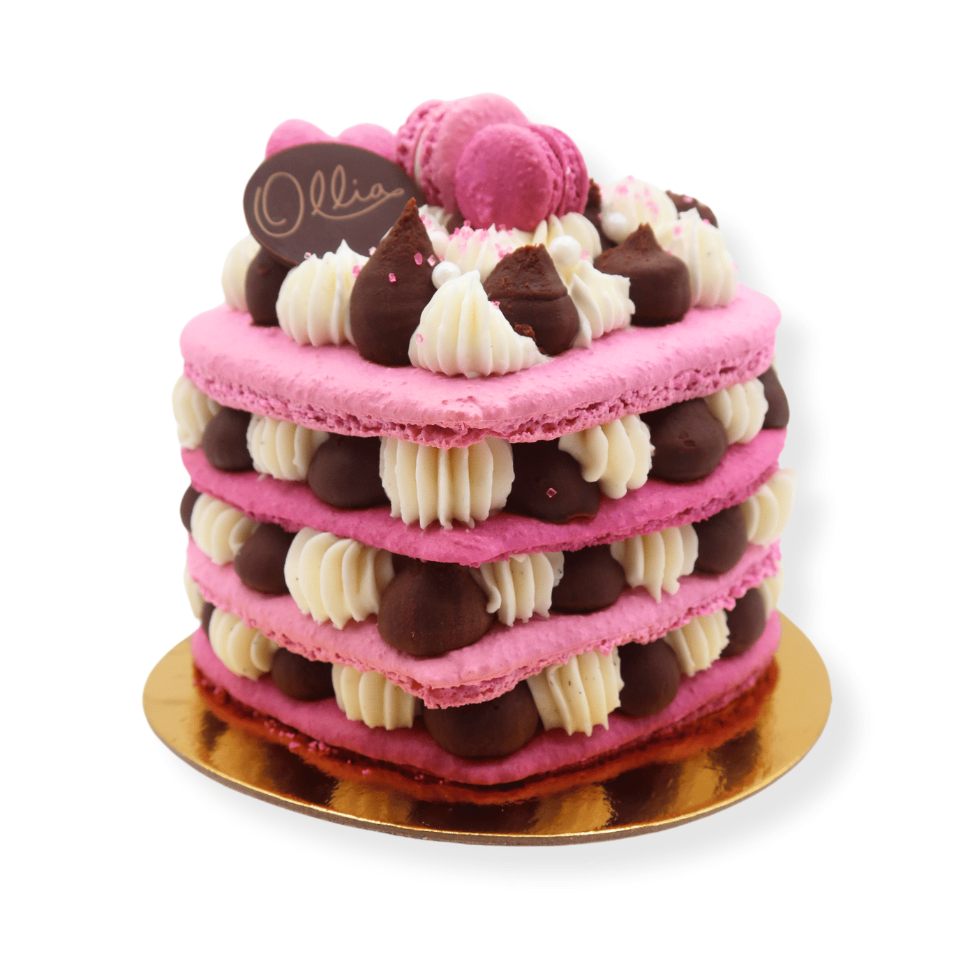 PRE-ORDER: Tiered Heart Macaron Cake