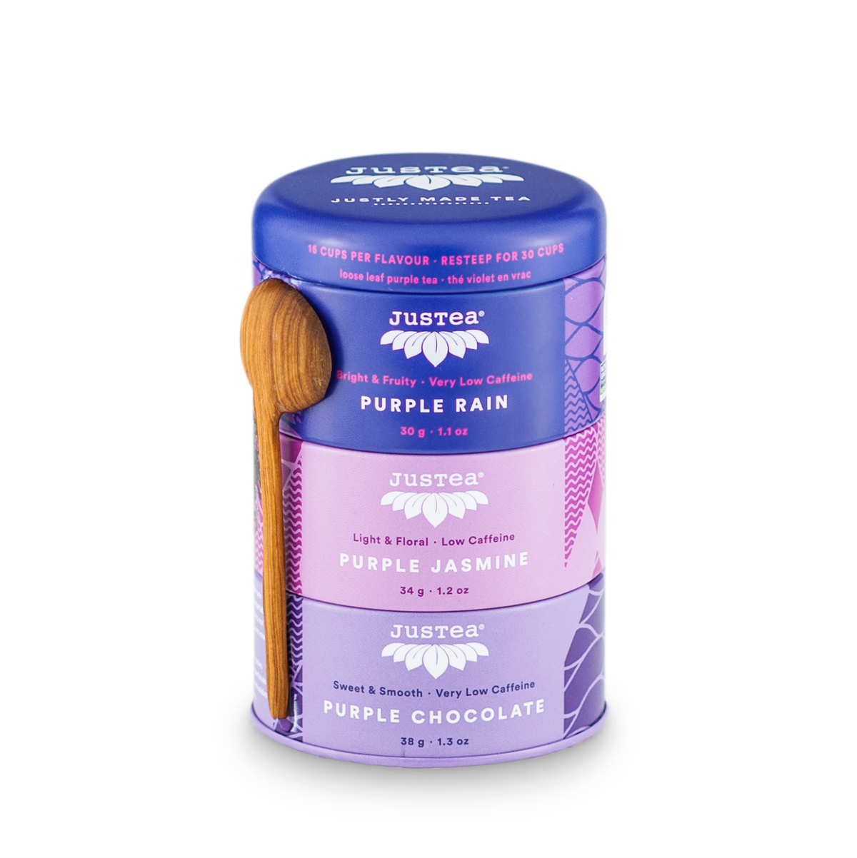 Purple Tea Trio Tin & Spoon - JusTea