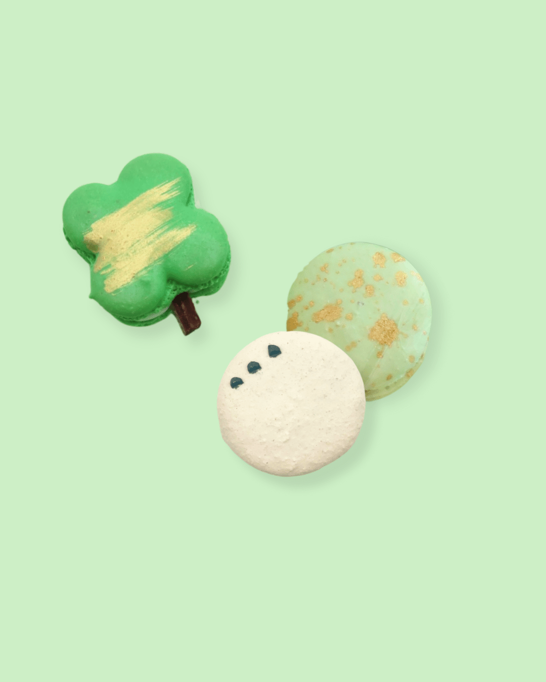 St. Patrick's Day Macaron Trio