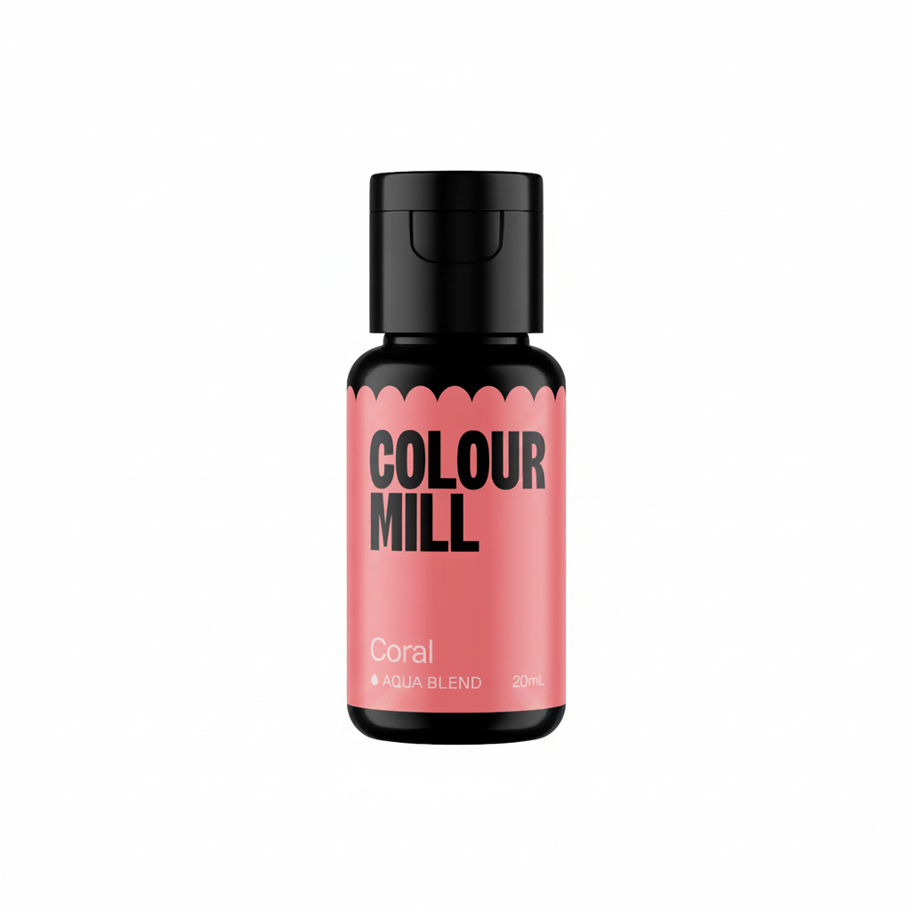 Bottle of Colour Mill hair dye with pink label and black cap on light gray background